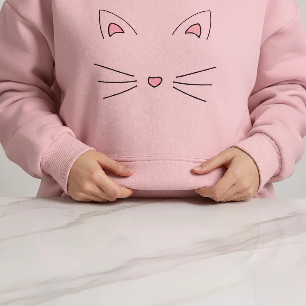 Cat Embroidery Detail