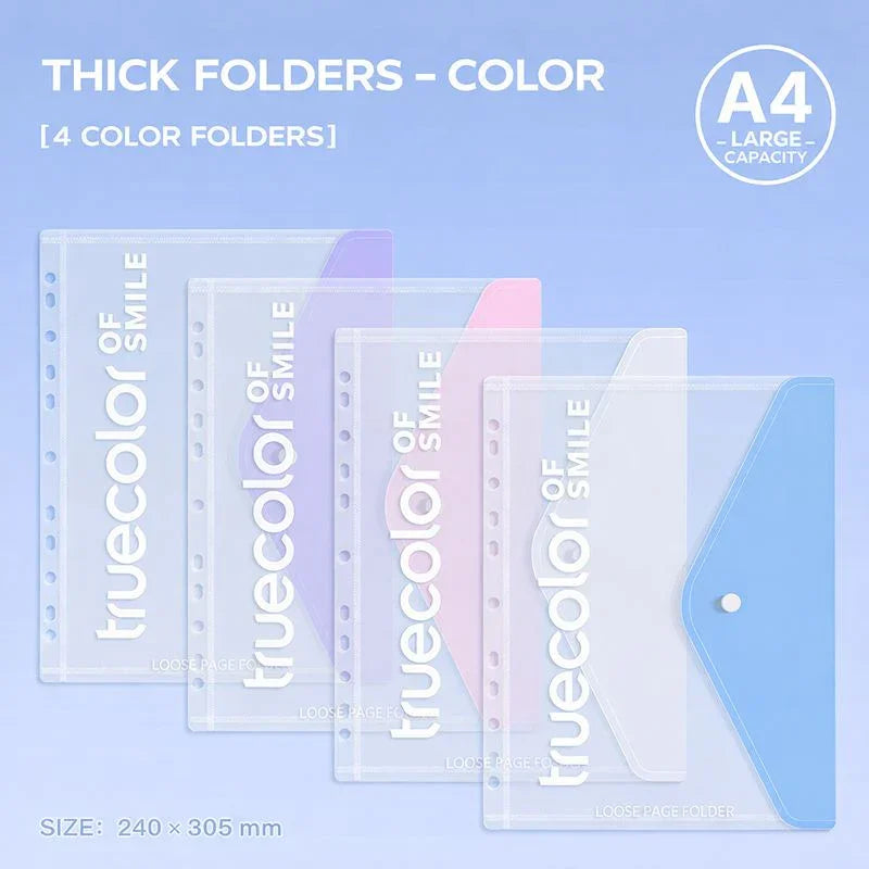 A4 Loose-Leaf Folder Information Book Transparent