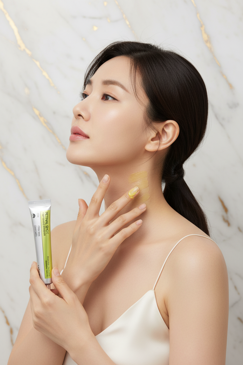 سيروم Celimax - تطبيق على الرقبة