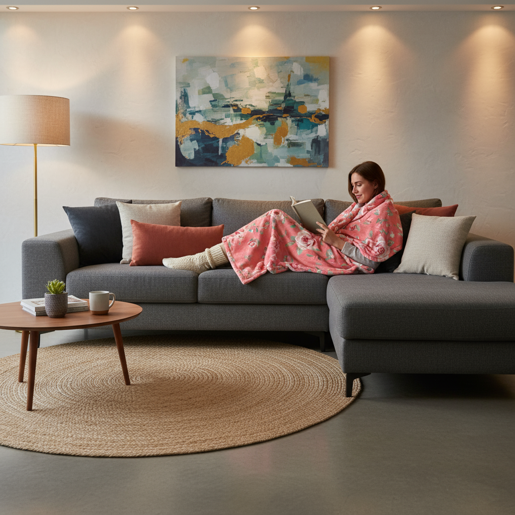 Charcoal Sectional Reading