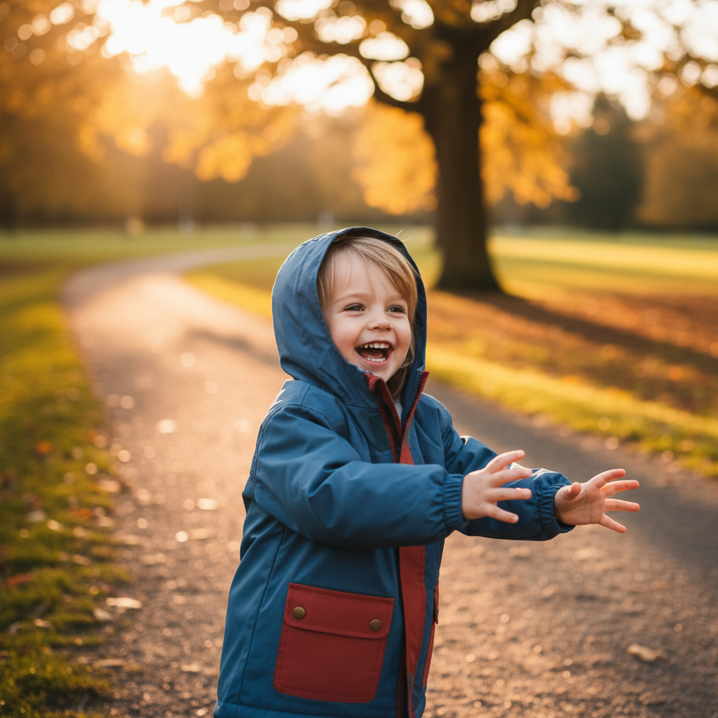 Child playing in park