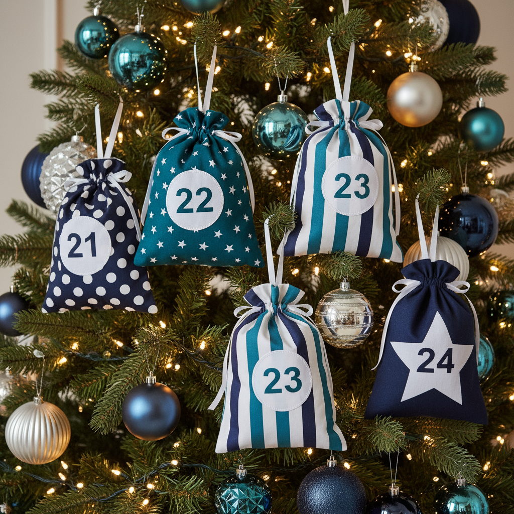 Christmas finale bags on tree