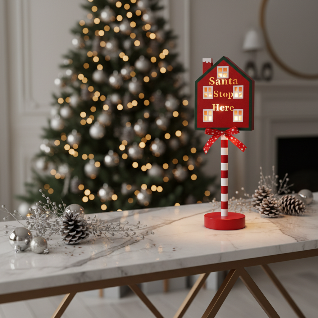 LED Wooden Street Sign Decorative Light