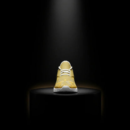 Cinematic single sneaker with spotlight
