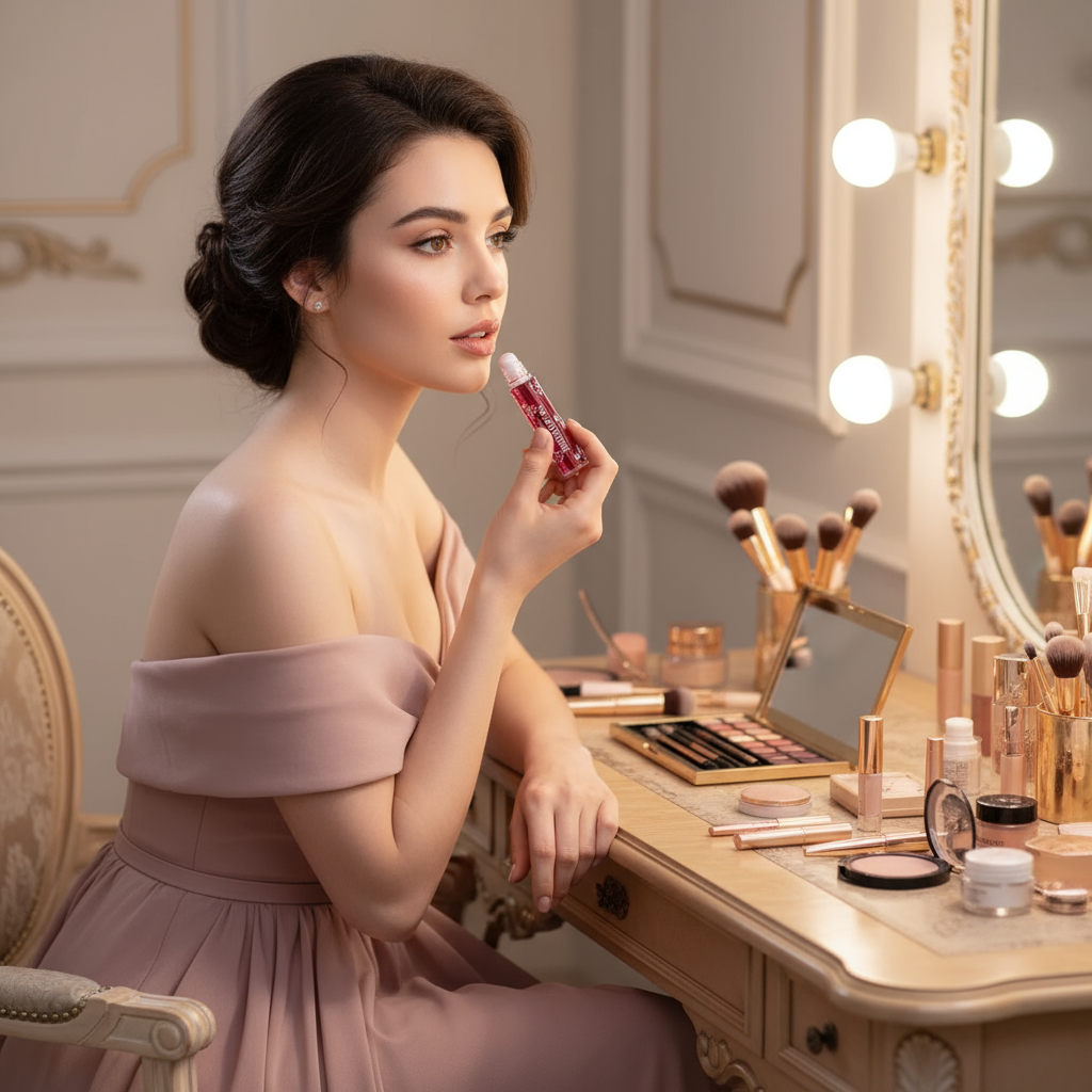 Close-up at dressing table