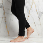 Close-up detail - ankle and lower leg tapered fit