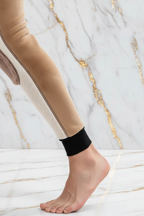 Close-up detail - ankle cuff and lower leg area