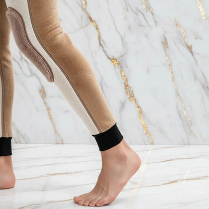 Close-up detail - ankle cuff and lower leg area