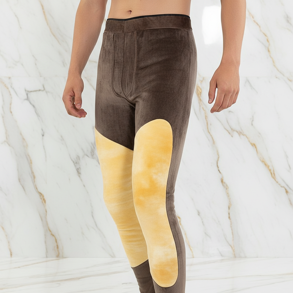 Close-up detail - knee area showing fleece padding