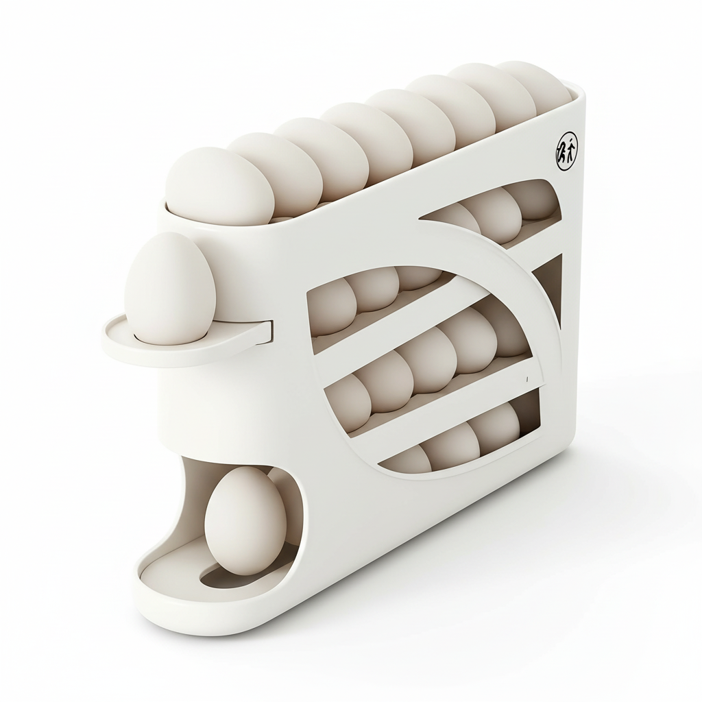 Close-up detail of egg holder