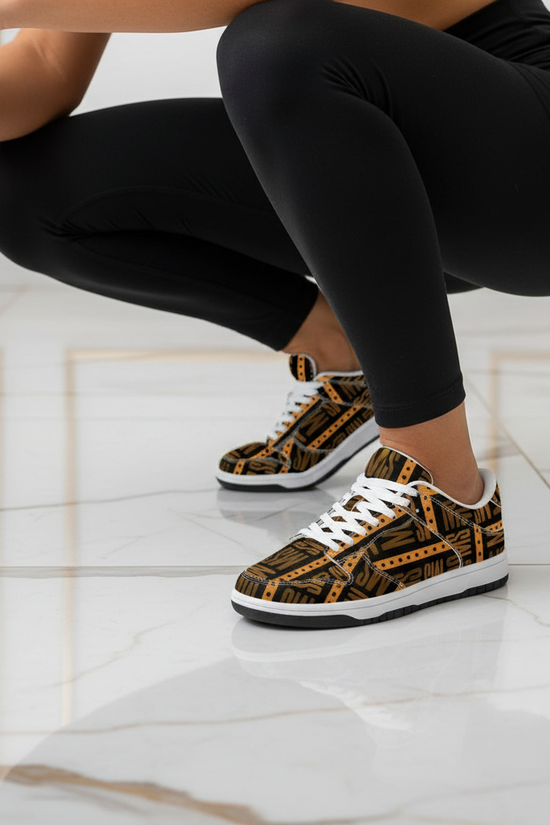 Close-up detail of sneakers