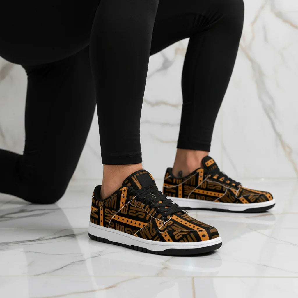 Close-up detail of sneakers