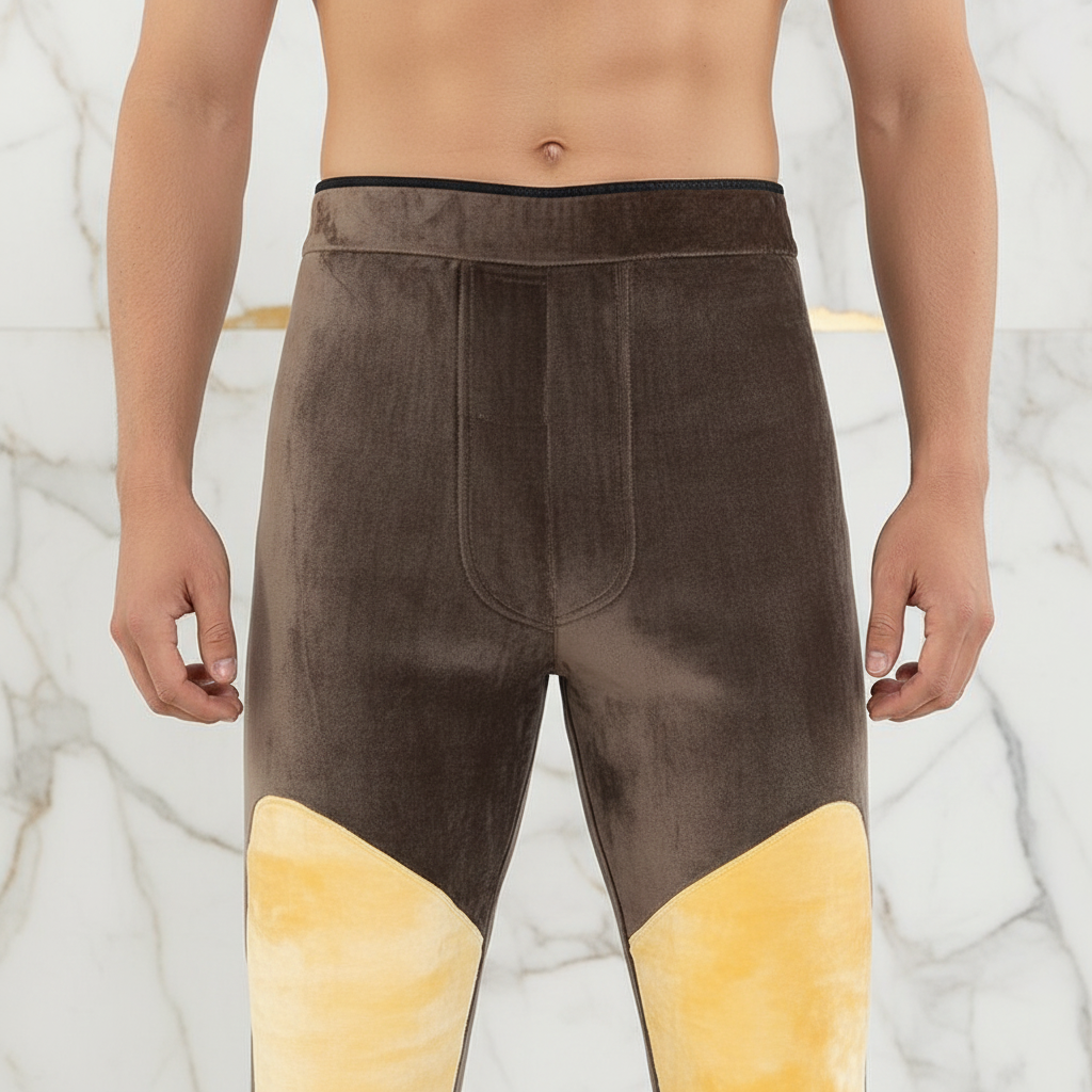 Close-up detail - waistband and upper thigh texture