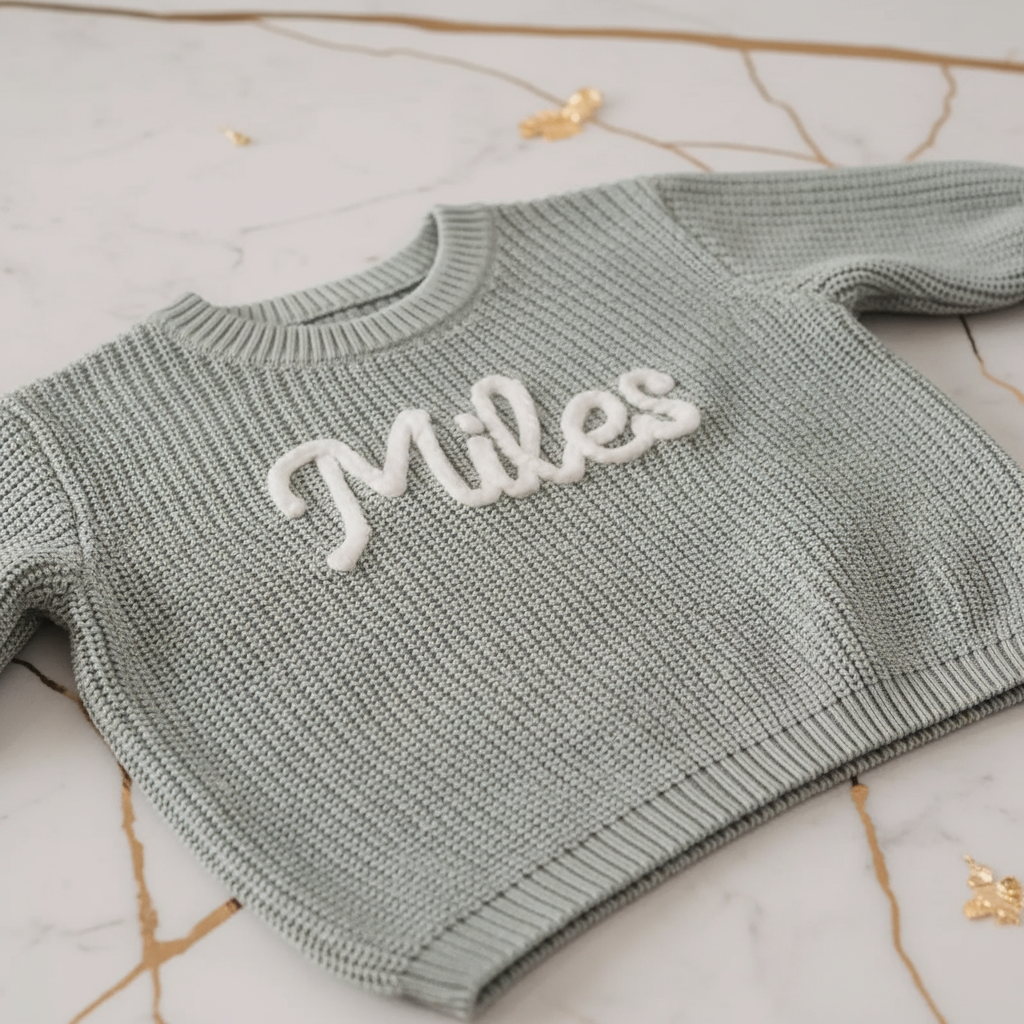 Close-up embroidery detail