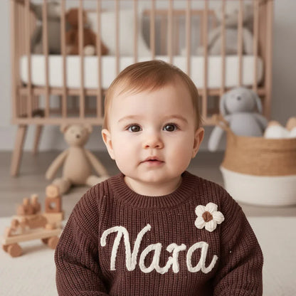 Close-up front view showing embroidery