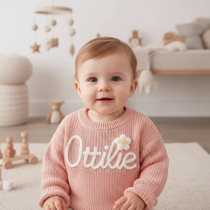 Close-up front view showing embroidery