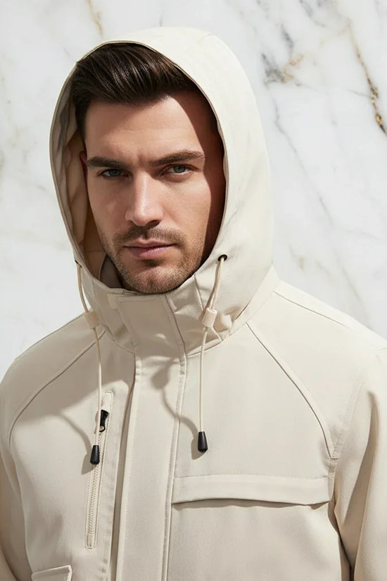 Close-up hood and upper chest