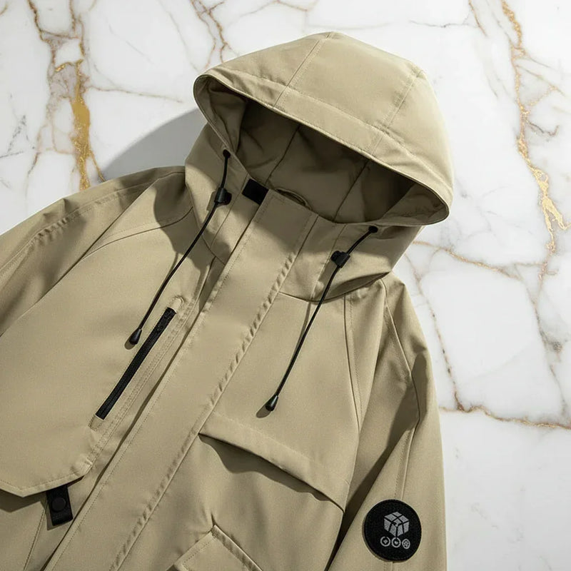 Close-up hood and upper chest