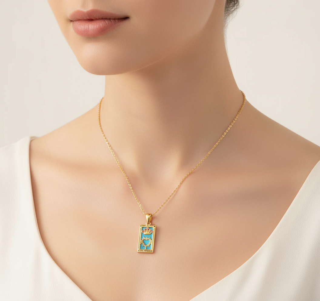 Close-up necklace shot