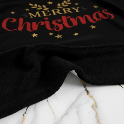 Close-up of black flannel fabric weave