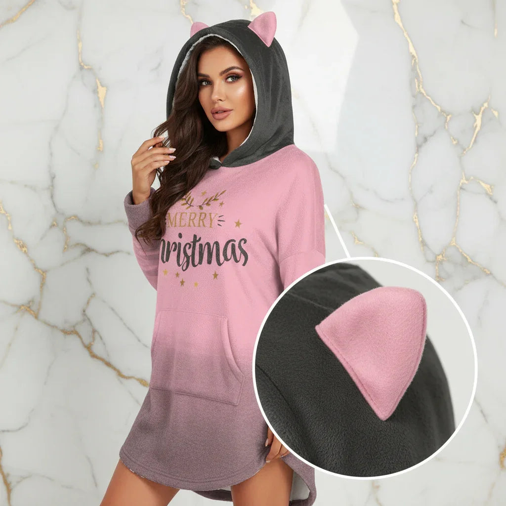 Close-up of cat ear texture and construction