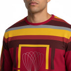 Close-up of chest graphic