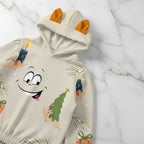 Close-up of Christmas tree and gift pattern