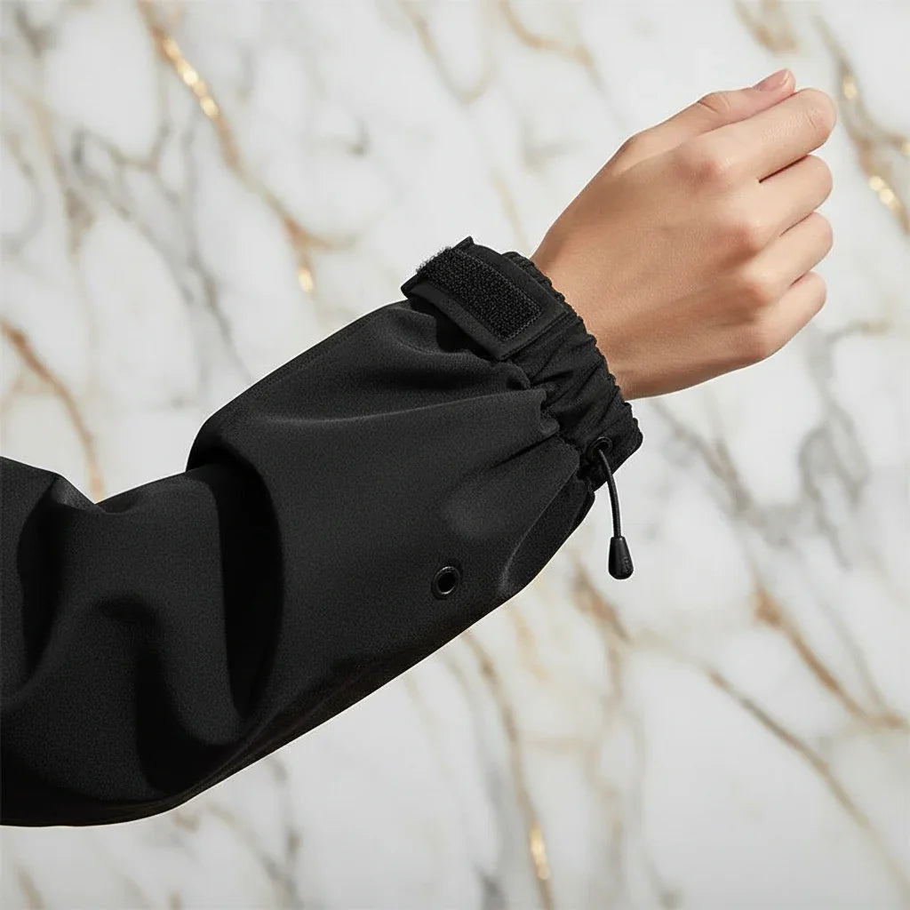 Close-up of elastic cuff