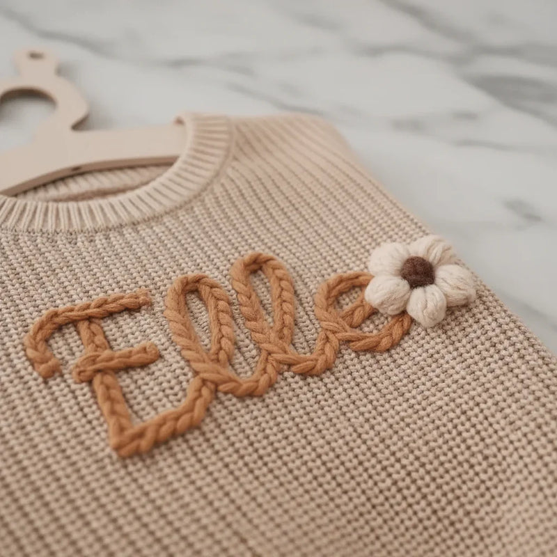 Close-up of embroidery details