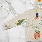 Close-up of festive pattern on sleeve