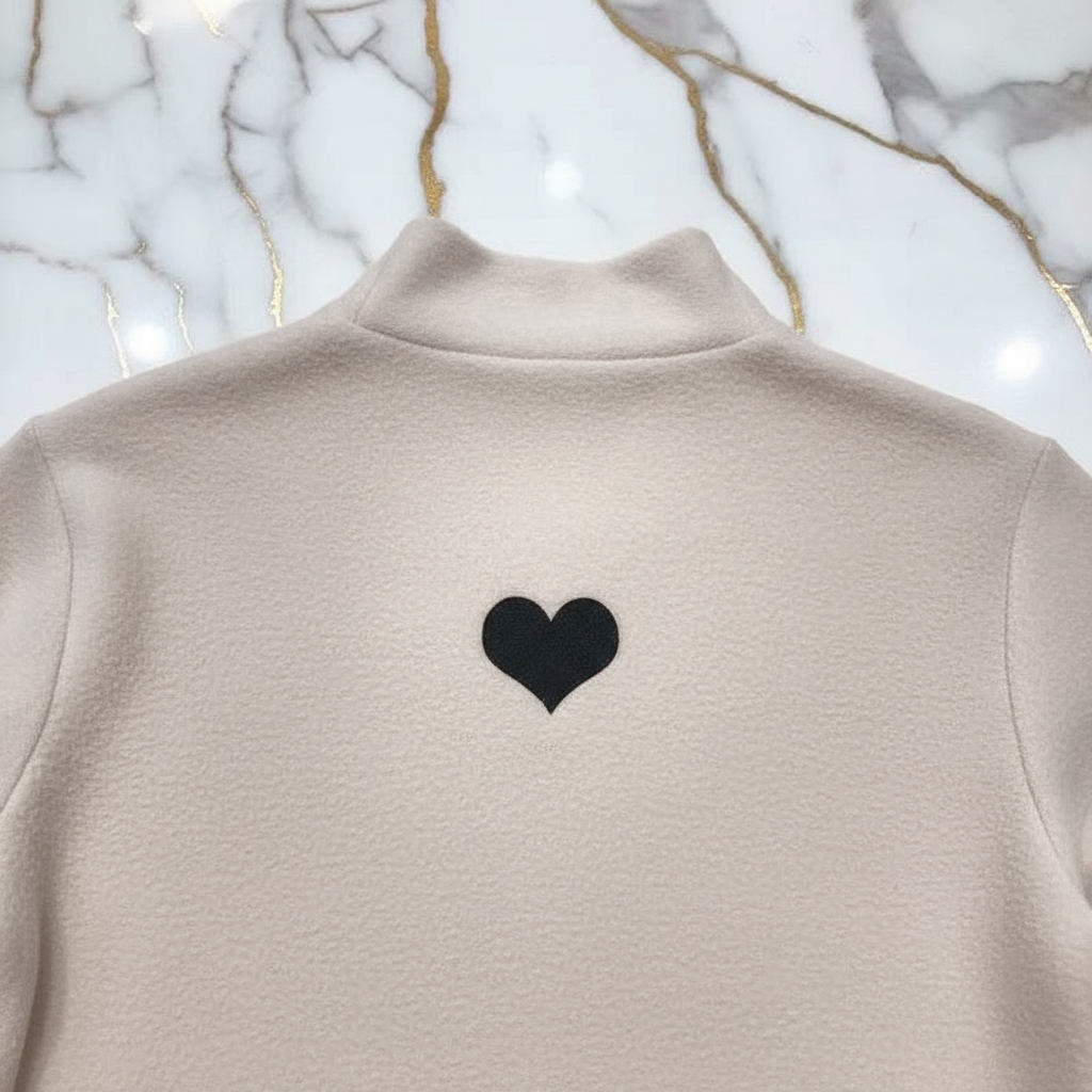 Double Sided German Fleece Cream Thickened Sweater