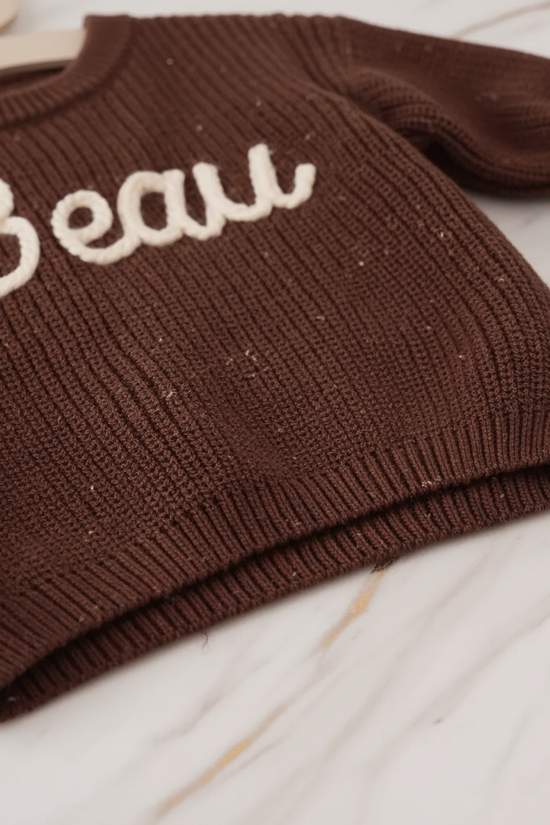 Close-up of hem and ribbing