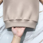 Double Sided German Fleece Cream Thickened Sweater