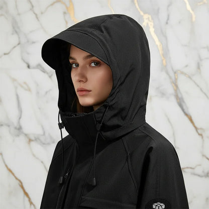 Close-up of hood details