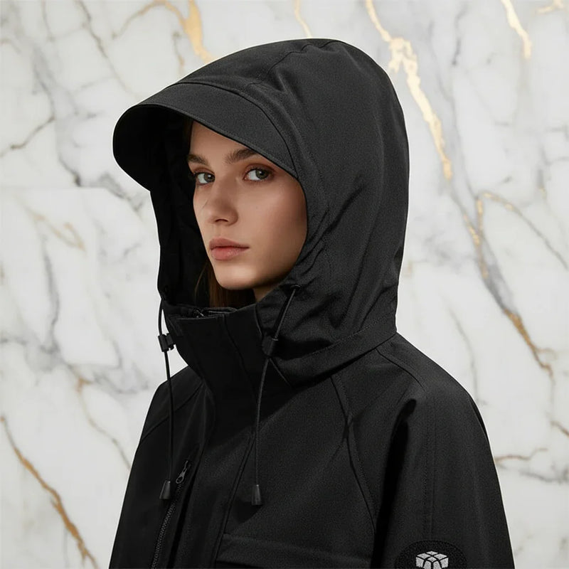 Close-up of hood details