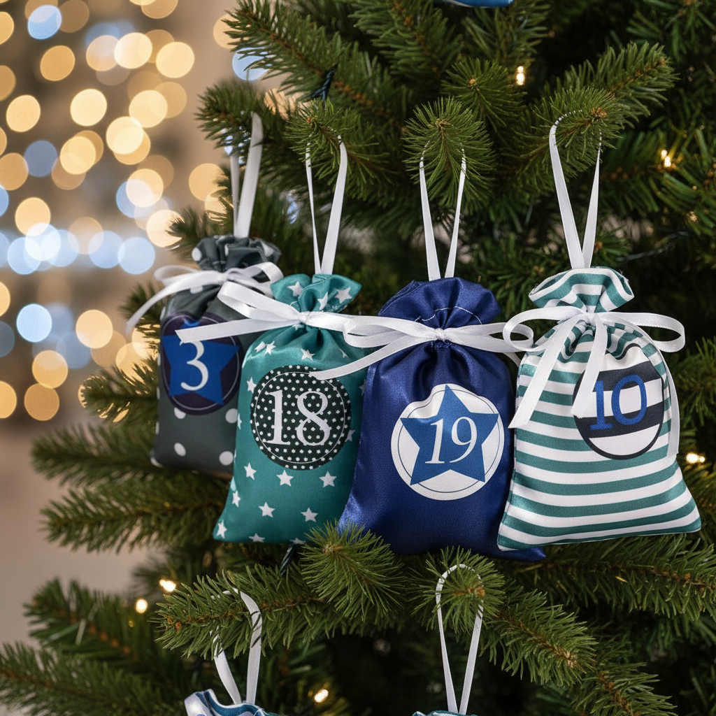 Close-up of large numbered bags