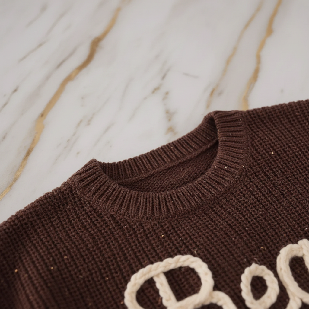 Close-up of neckline detail