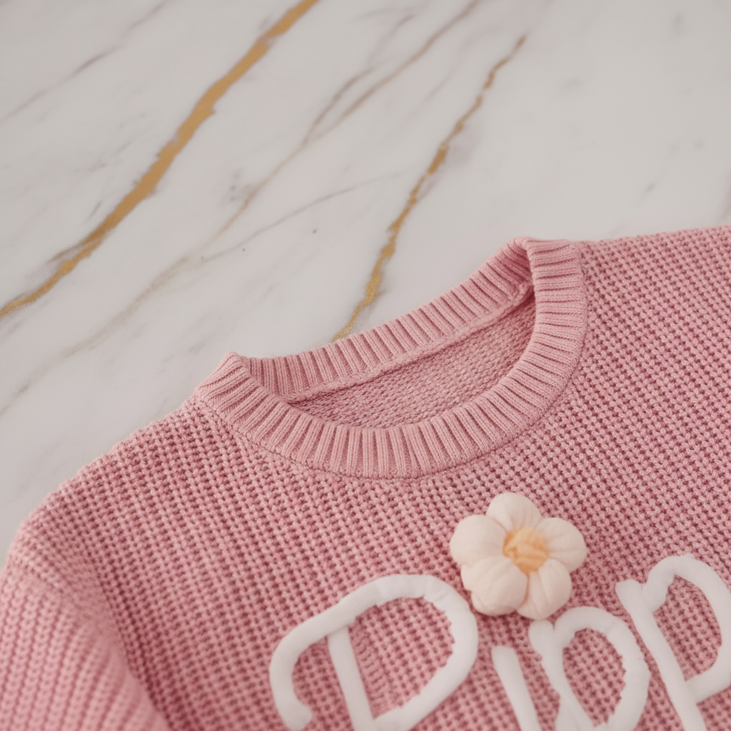 Close-up of neckline detail