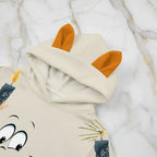 Close-up of orange reindeer ear texture