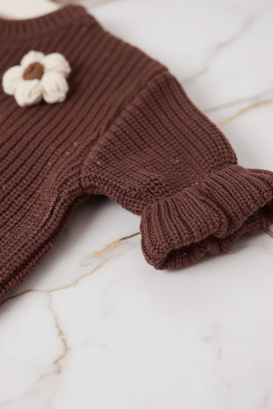 Close-up of ruffled sleeves