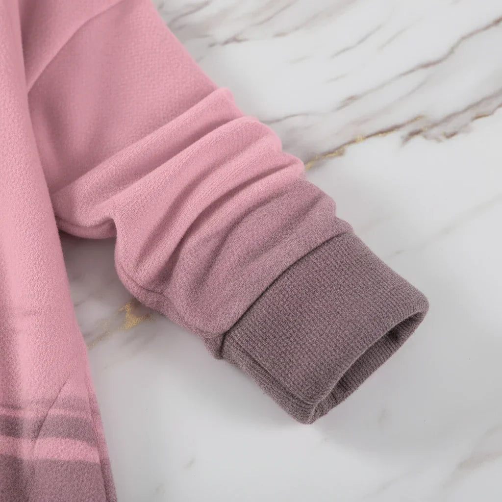 Close-up of sleeve cuff and fabric texture