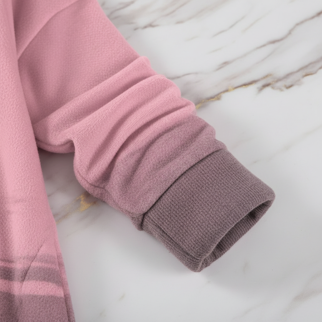 Close-up of sleeve cuff and fabric texture