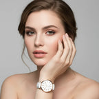 Close-up portrait with hand near chin