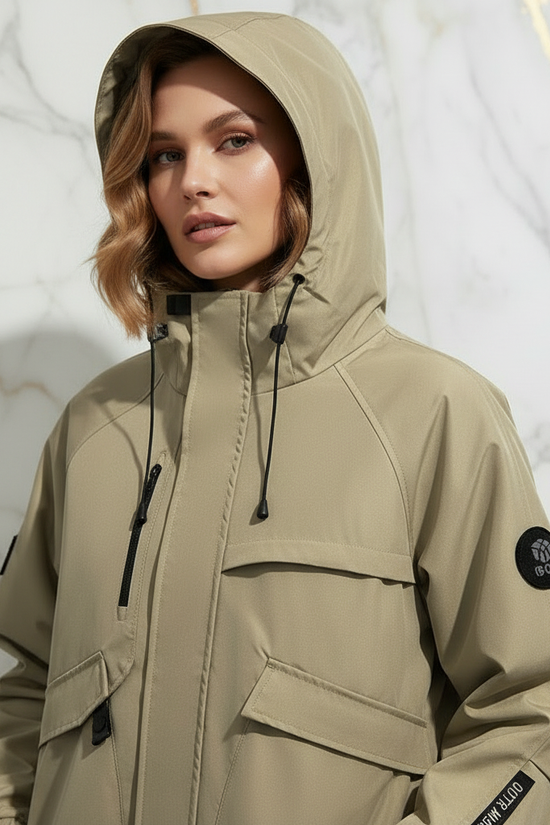 Close-up portrait with hood up