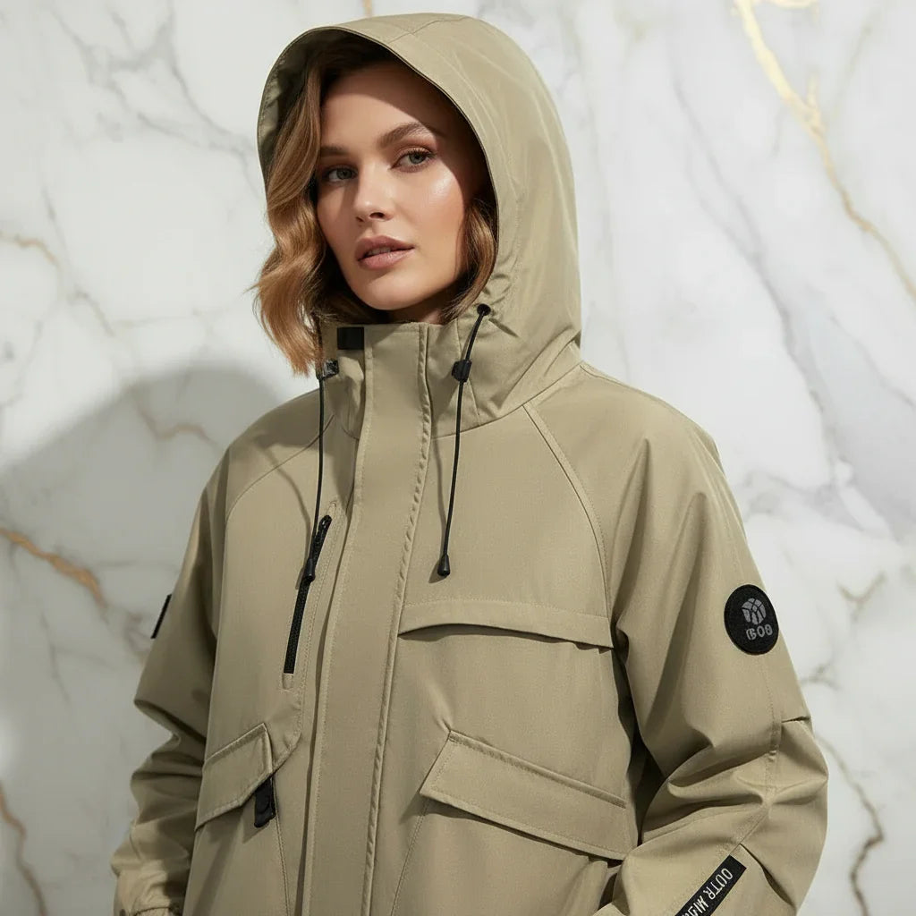 Close-up portrait with hood up