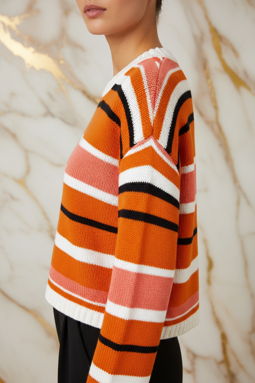 Close-up - shoulder seam and drop shoulder detail