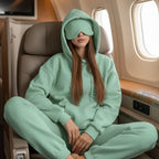 Close-up showing hoodie details in cabin