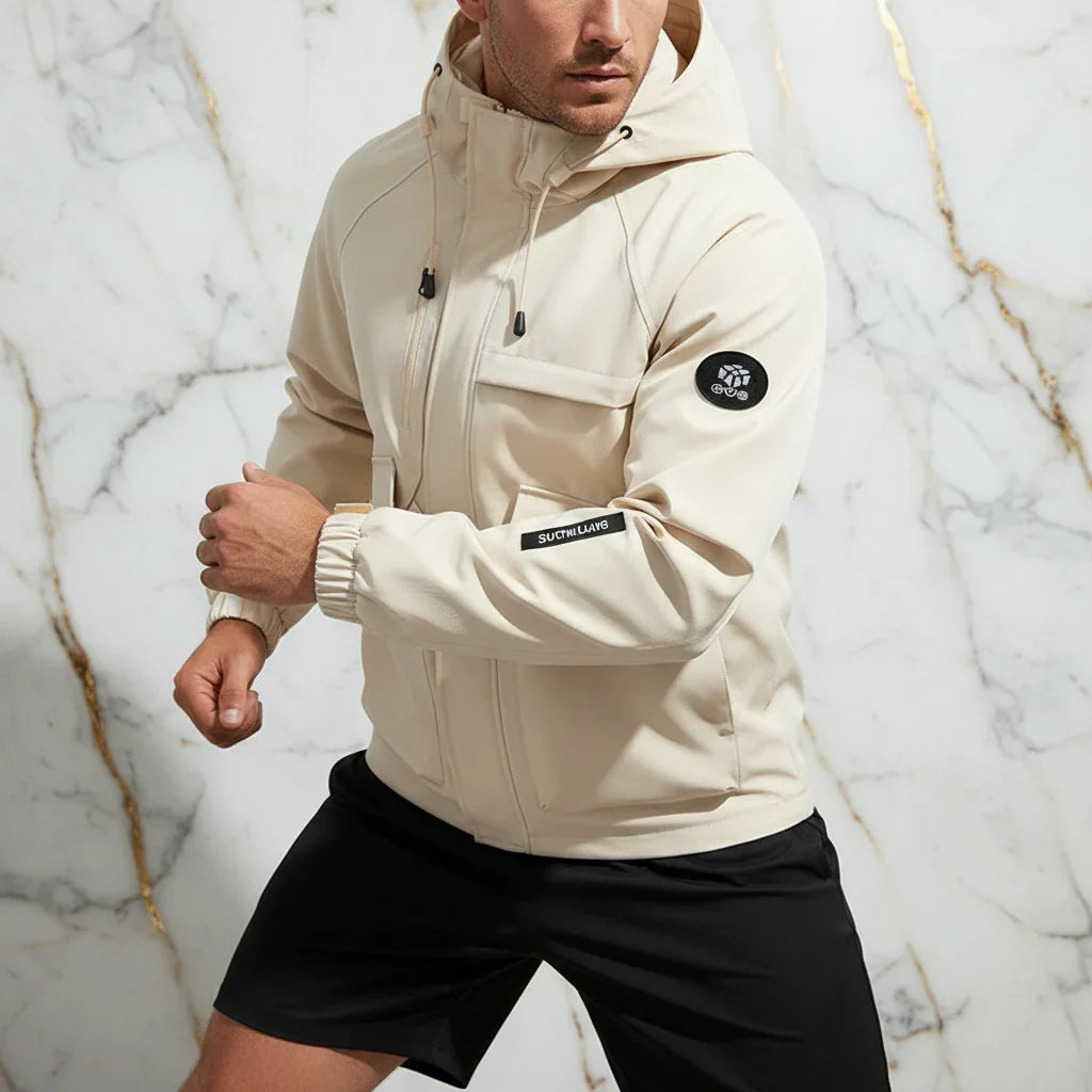 Close-up sleeve and patch detail