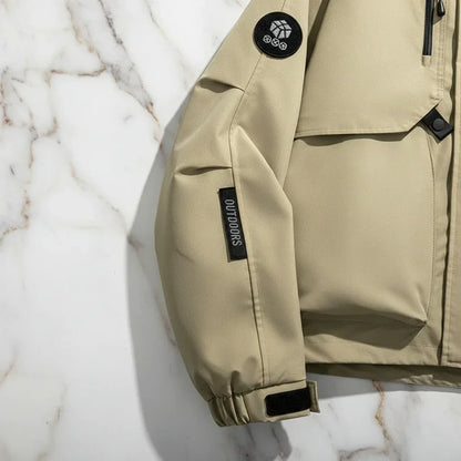 Close-up sleeve with black patch