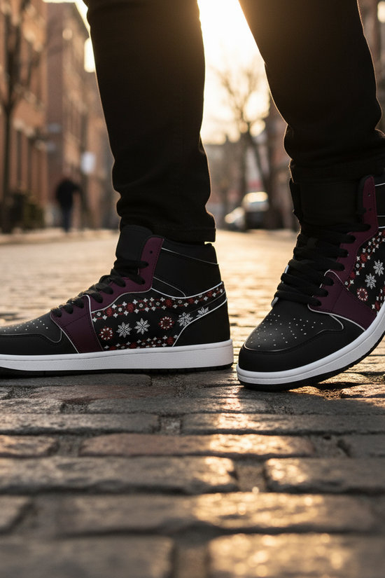 Close-up walking on cobblestone